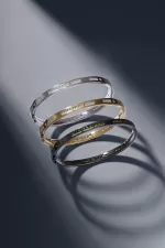 APM Monaco BONHEUR Bracelet Code Morse Argent Sterling