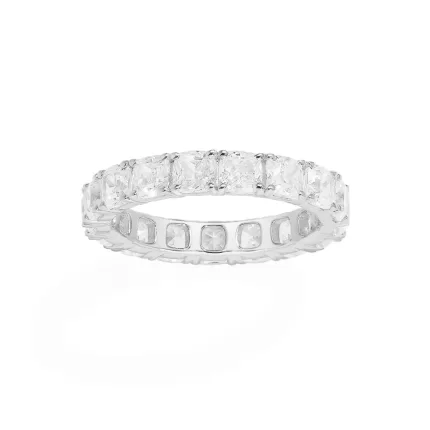 APM Monaco Bague Carrée Argent Sterling