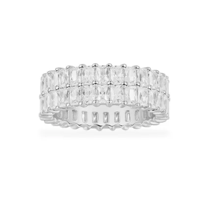 APM Monaco Bague Eclat Double Rang Argent Sterling