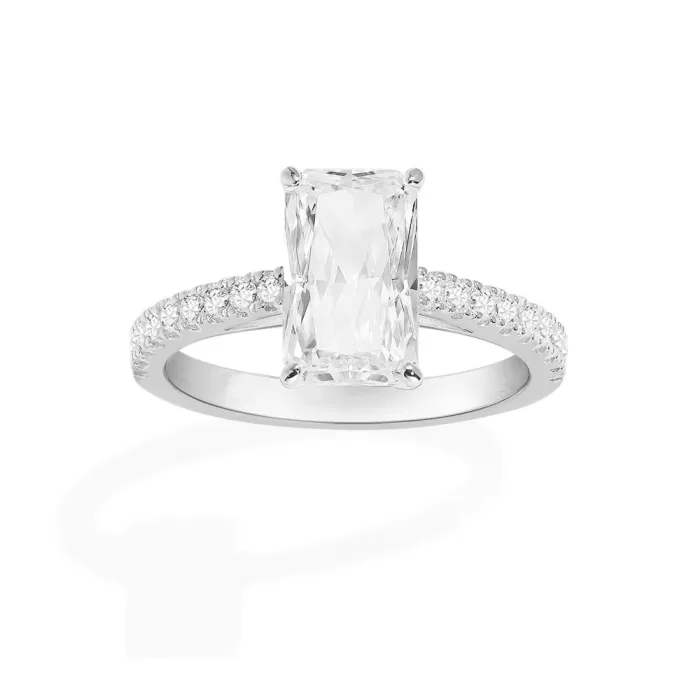 APM Monaco Bague Éclat Pavé Argent Sterling