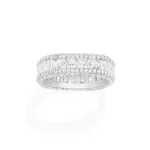 APM Monaco Bague Pavée Argent Sterling