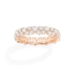 APM Monaco Bague Pavée Plaqué Or Rose 18 Carats