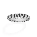 APM Monaco Bague Zèbre Argent Sterling