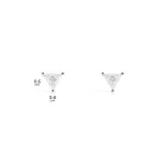 APM Monaco Boucles D’Oreilles Puces Triangle Éclat Argent Sterling