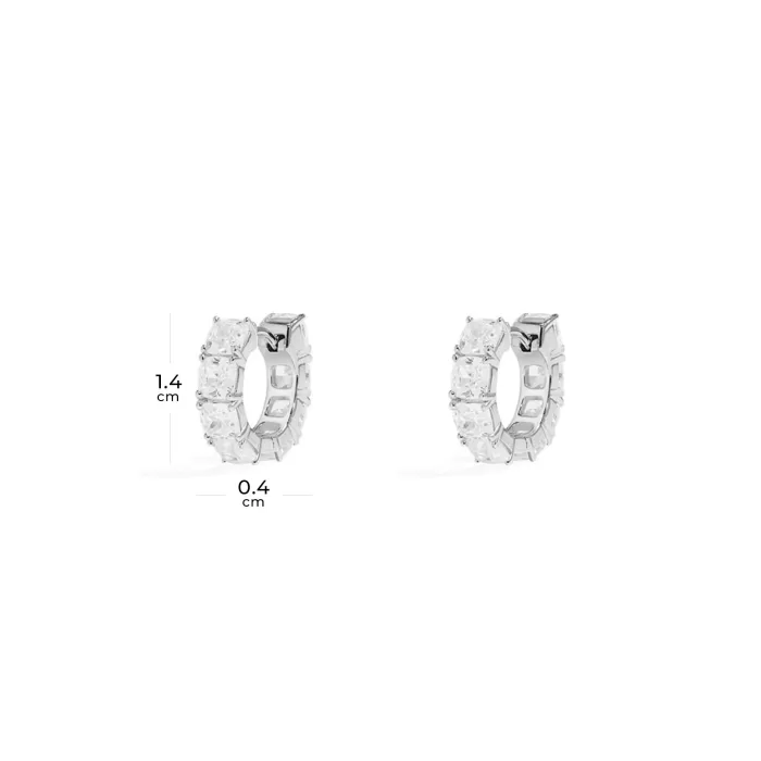 APM Monaco Boucles d’oreilles Huggie carrées Argent Sterling