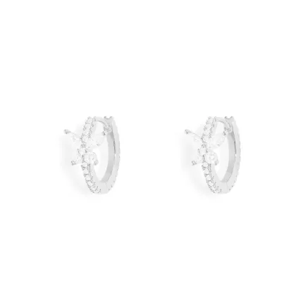 APM Monaco Boucles d’oreilles Huggie papillon Argent Sterling