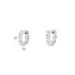 APM Monaco Boucles d’oreilles Huggie pavées Argent Sterling