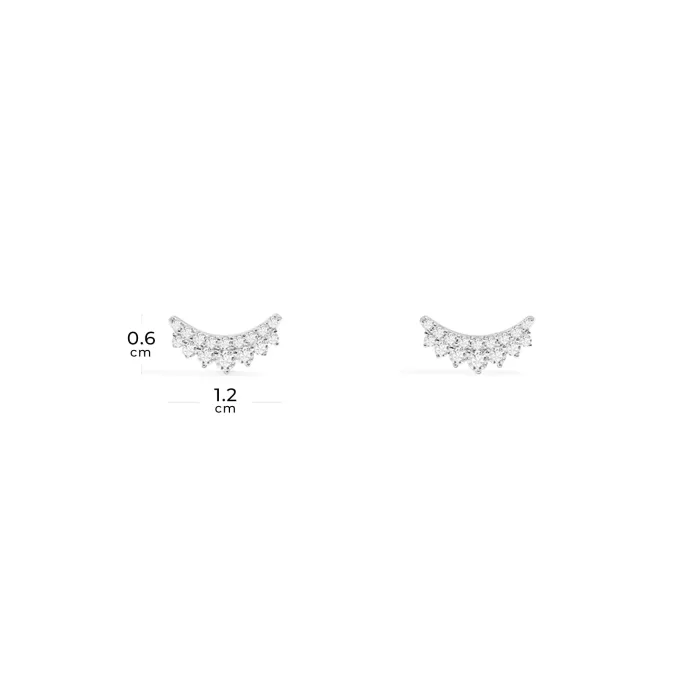 APM Monaco Boucles d’oreilles Puces Lune Argent Sterling