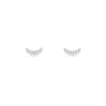 APM Monaco Boucles d’oreilles Puces Lune Argent Sterling