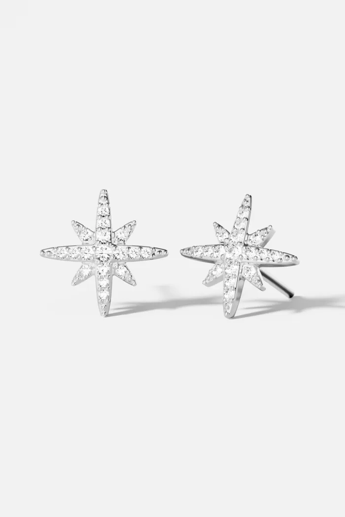 APM Monaco Boucles d’oreilles Puces Météorites Argent Sterling