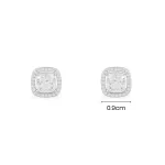 APM Monaco Boucles d’oreilles carrées Argent Sterling