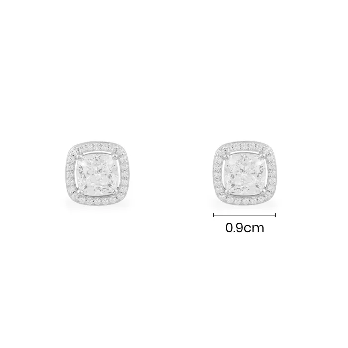 APM Monaco Boucles d’oreilles carrées Argent Sterling