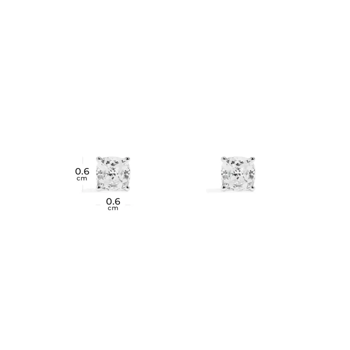 APM Monaco Boucles d’oreilles carrées Argent Sterling