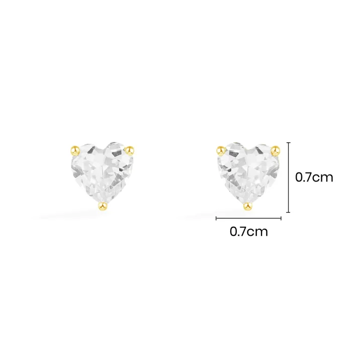 APM Monaco Boucles d’oreilles coeur Plaqué Or Jaune 18 Carats