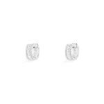 APM Monaco Boucles d’oreilles mini créoles pavées Argent Sterling