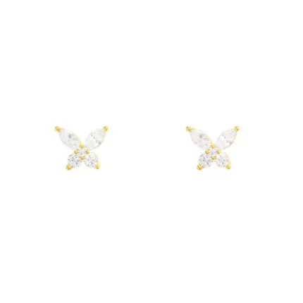 APM Monaco Boucles d’oreilles papillon Plaqué Or Jaune 18 Carats