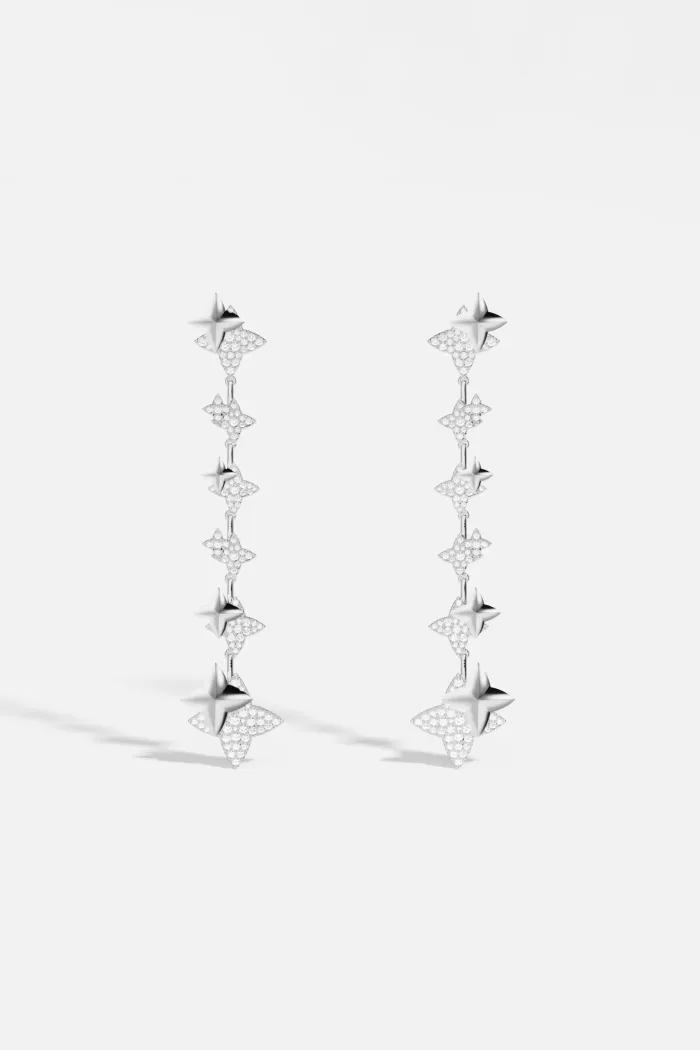 APM Monaco Boucles d’oreilles pendantes Météorites en argent Argent Sterling