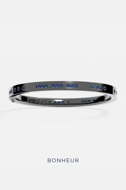 APM Monaco Bracelet Bleu Bonheur Code Morse Argent Sterling