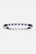 APM Monaco Bracelet Cœur Bleu & Blanc Argent Sterling