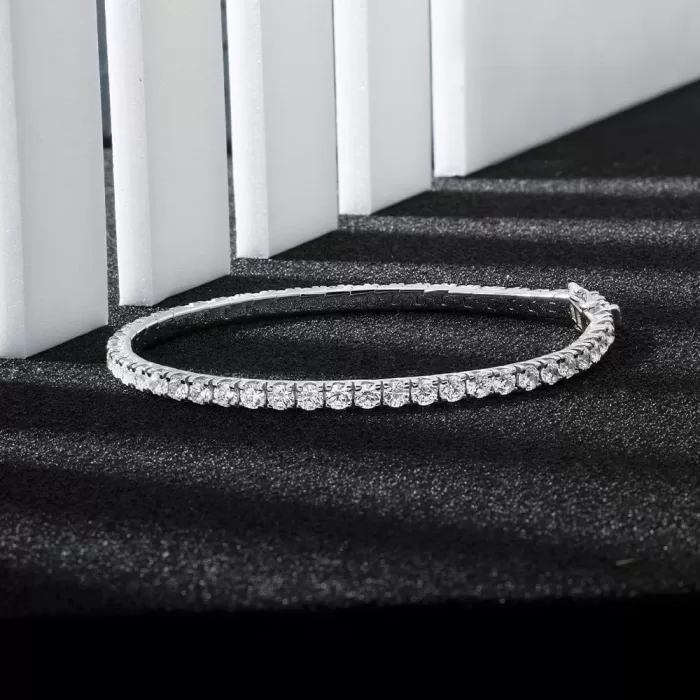 APM Monaco Bracelet Pavé Argent Sterling