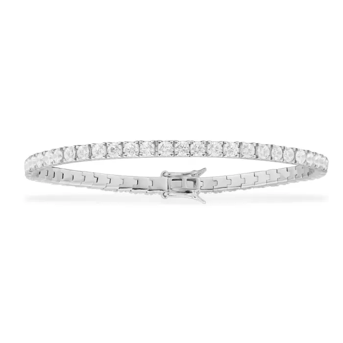 APM Monaco Bracelet Pavé Argent Sterling