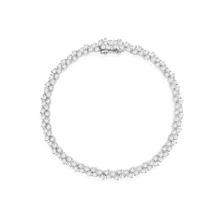 APM Monaco Bracelet Pavé Argent Sterling