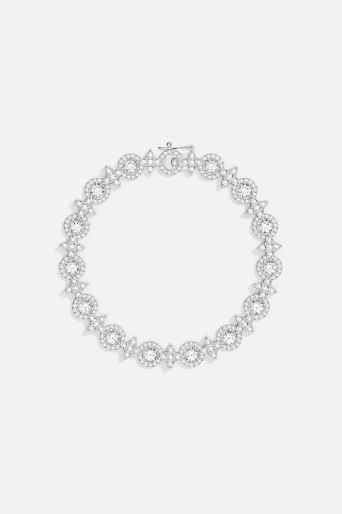 APM Monaco Bracelet Pavé Météorites & Cercles Argent Sterling