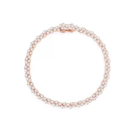 APM Monaco Bracelet Pavé Plaqué Or Rose 18 Carats