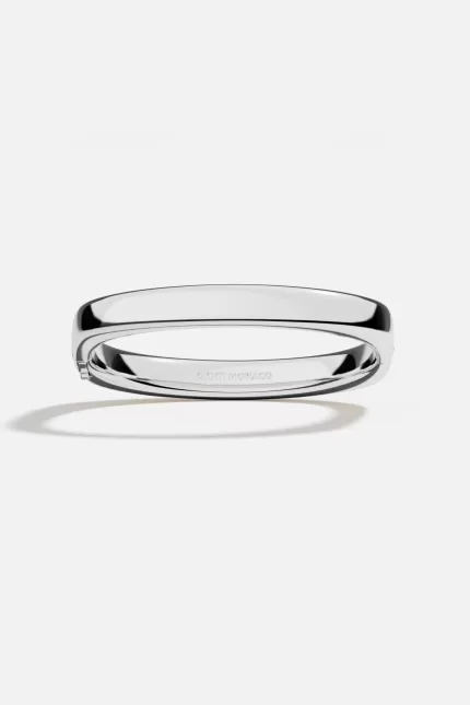 APM Monaco Bracelet carré argenté audacieux Argent Sterling