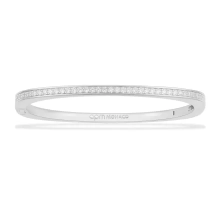 APM Monaco Bracelet délicat pavé Argent Sterling