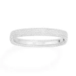 APM Monaco Bracelet gros pavé Argent Sterling