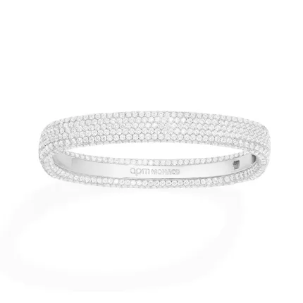 APM Monaco Bracelet gros pavé Argent Sterling