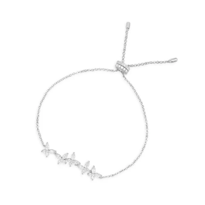 APM Monaco Bracelet réglable papillons Argent Sterling