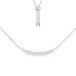 APM Monaco Collier Ajustable Lune Argent Sterling