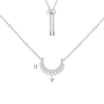 APM Monaco Collier Ajustable Lune Argent Sterling