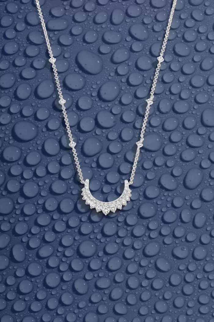 APM Monaco Collier Ajustable Lune Argent Sterling