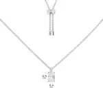 APM Monaco Collier Ajustable avec Pendentif Éclat Argent Sterling