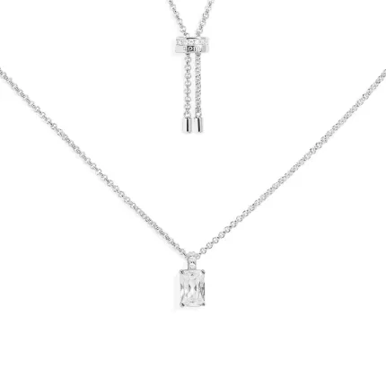 APM Monaco Collier Ajustable avec Pendentif Éclat Argent Sterling