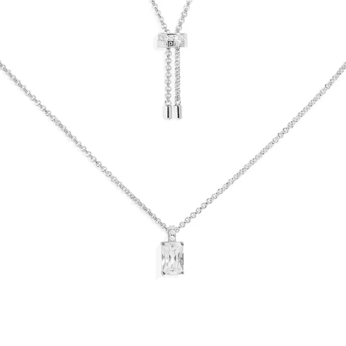 APM Monaco Collier Ajustable avec Pendentif Éclat Argent Sterling