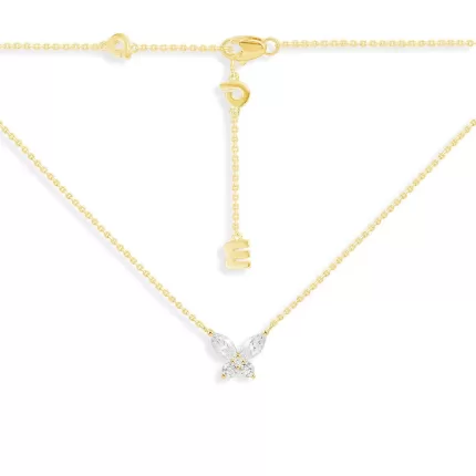 APM Monaco Collier Papillon Plaqué Or Jaune 18 Carats