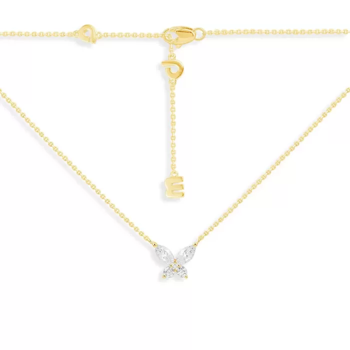 APM Monaco Collier Papillon Plaqué Or Jaune 18 Carats