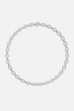 APM Monaco Collier chaîne Maille Marine Argent Sterling