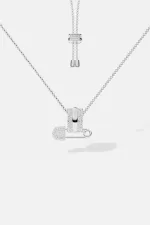 APM Monaco Collier réglable avec épingle de sûreté Argent Sterling