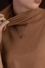 APM Monaco Collier réglable avec pendentif en argent épais Argent Sterling