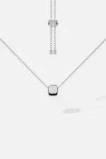 APM Monaco Collier réglable avec pendentif en argent épais Argent Sterling