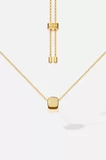 APM Monaco Collier réglable avec pendentif en or épais Plaqué Or Jaune 18 Carats