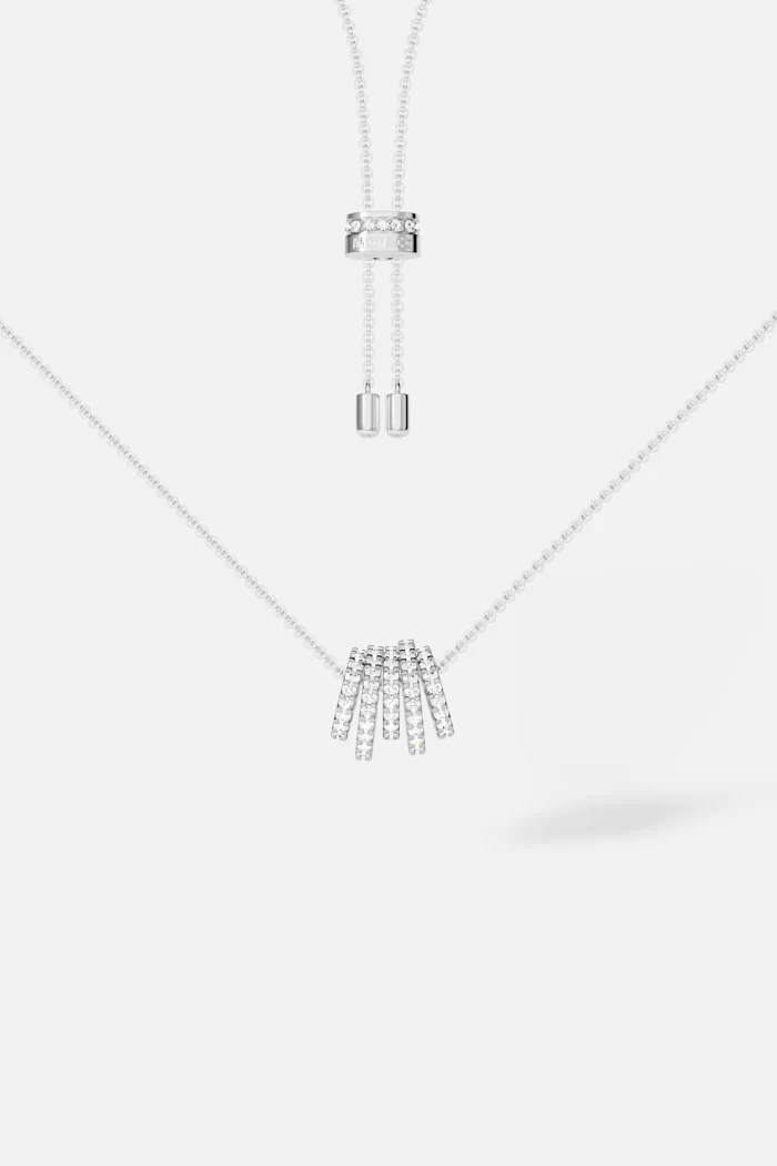 APM Monaco Collier réglable cerceau blanc Argent Sterling