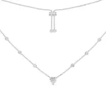 APM Monaco Collier réglable coeur Argent Sterling