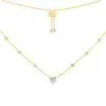 APM Monaco Collier réglable coeur Plaqué Or Jaune 18 Carats