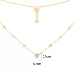 APM Monaco Collier réglable coeur Plaqué Or Jaune 18 Carats